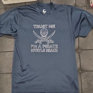 Navy Pirate Skull Kids Tee